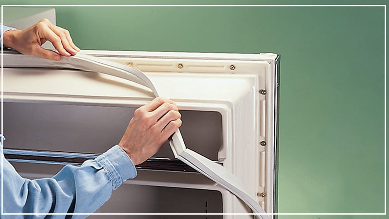 آموزش تعویض لاستیک یا نوار درب یخچال فریزر (مدل پیچی و پرسی)