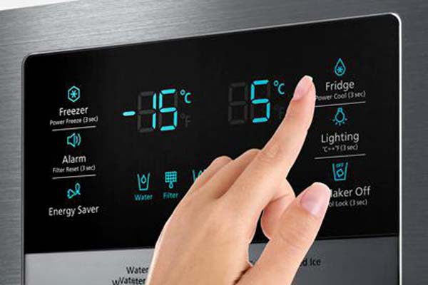 دکمه تنظیم دما fridge/refrigerator یا ref temp در یخچال ساید سامسونگ