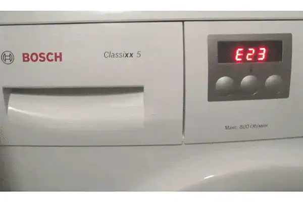 ارور E23 ماشین لباسشویی بوش Bosch